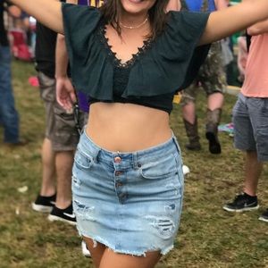 American Eagle crop top in forest green